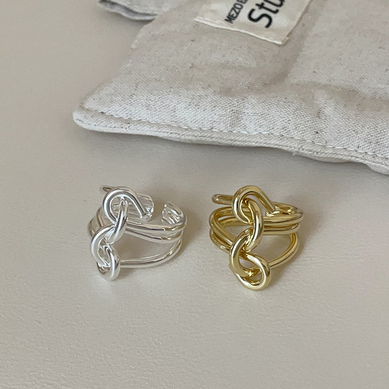 Women'S Fashion Layering - Unique Multi-Layer Metal Ring for Women