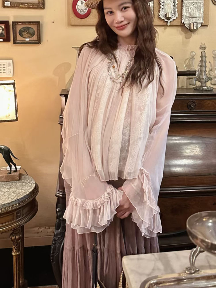 Lace ruffled loose top, stylis - Women'S Fashion For Summer 2026 recension och pris