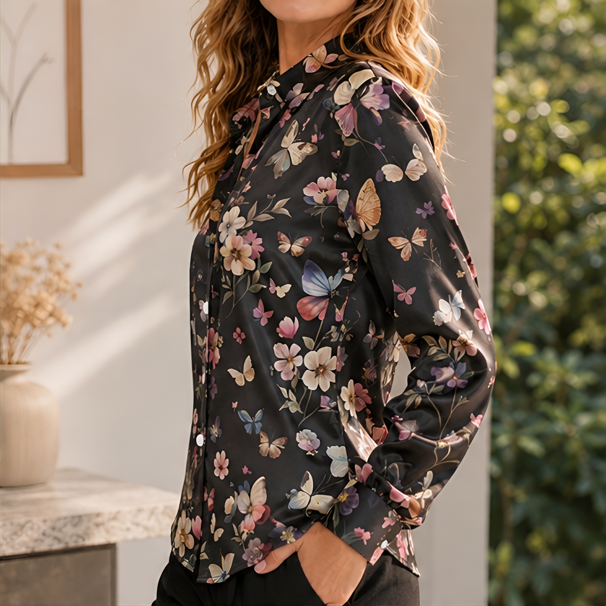 Women Loose Satin Shirt Long S - Women Top Fashion recension och pris