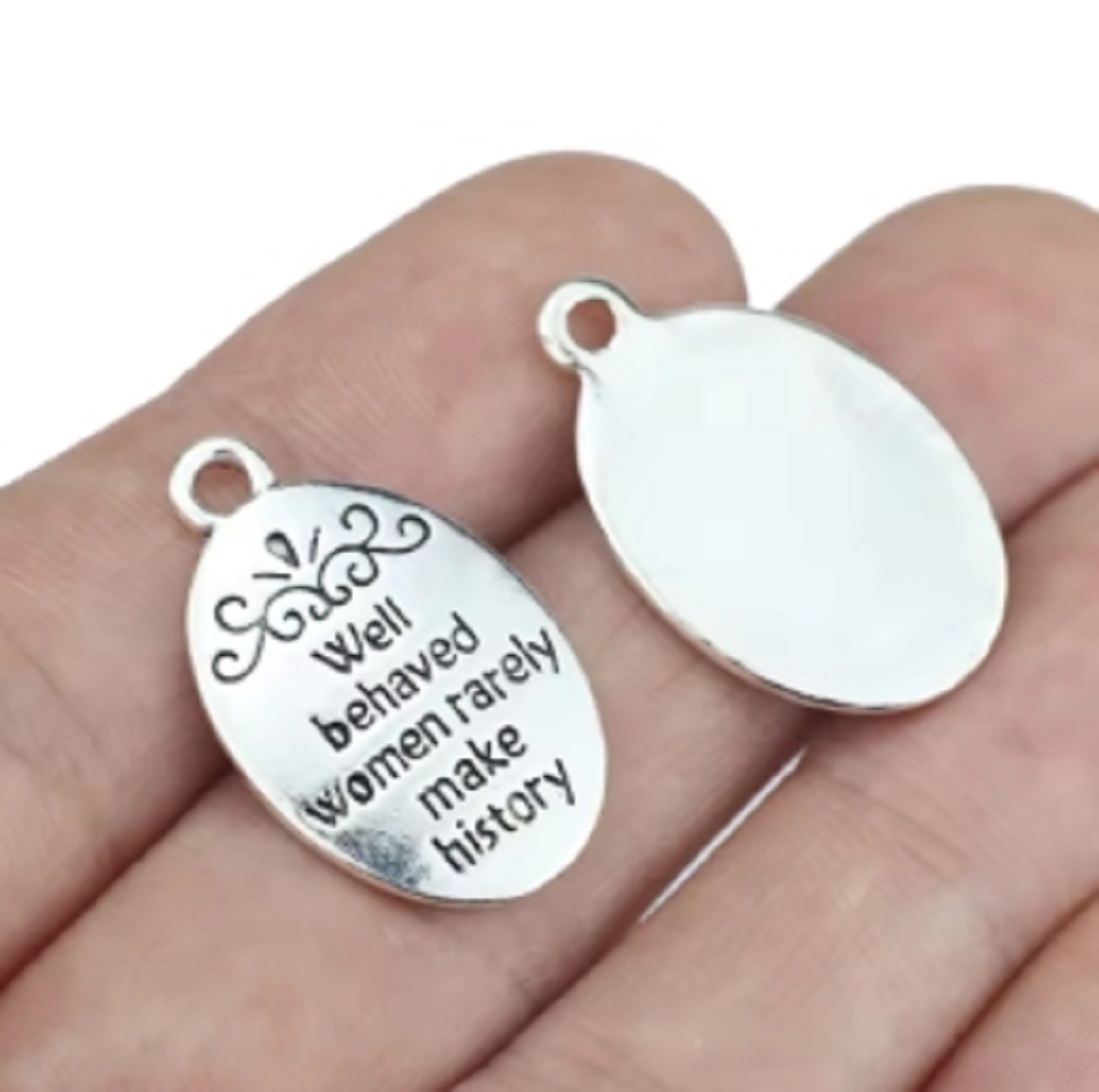 10 Pcs/Lot Oval Antique Silver - Women Fashion History recension och pris