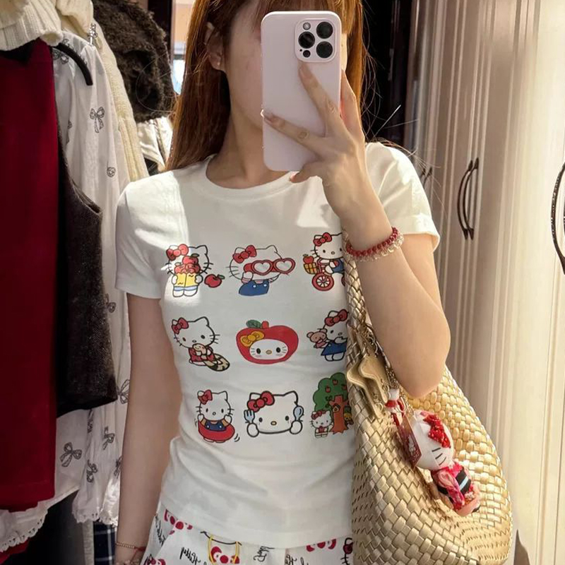 Cartoon Hello Kitty Summer Sho - Women'S Fashion From The 60S recension och pris