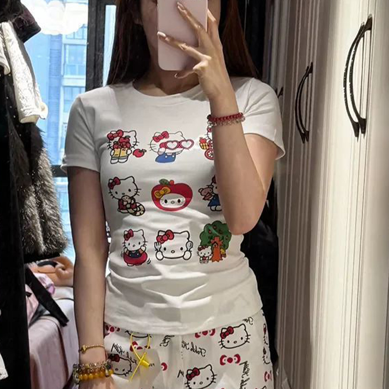 Cartoon Hello Kitty Summer Sho - Women'S Fashion From The 60S recension och pris