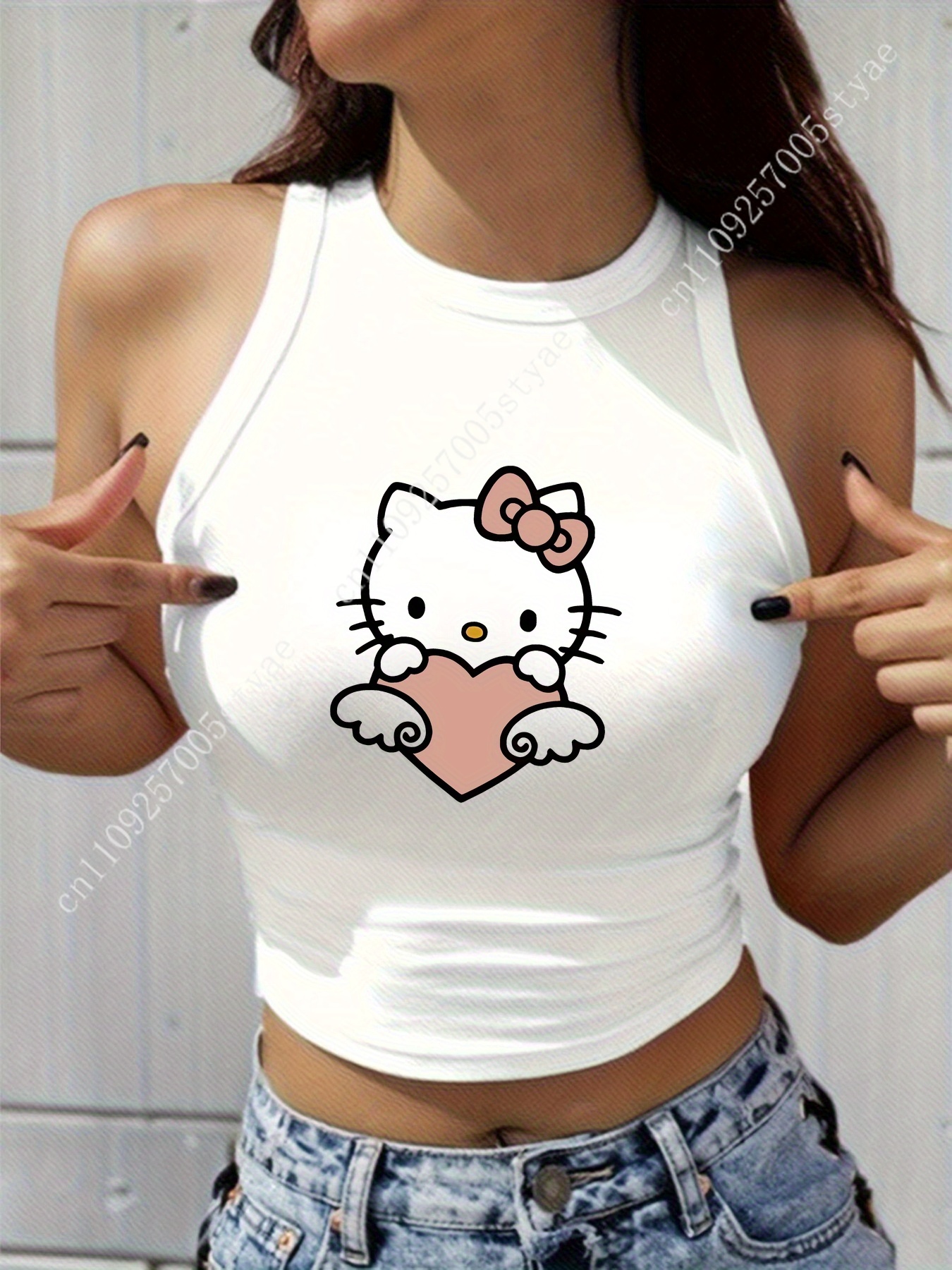 HELLO KITTY Classic Round Neck - Women Fashion Vest recension och pris
