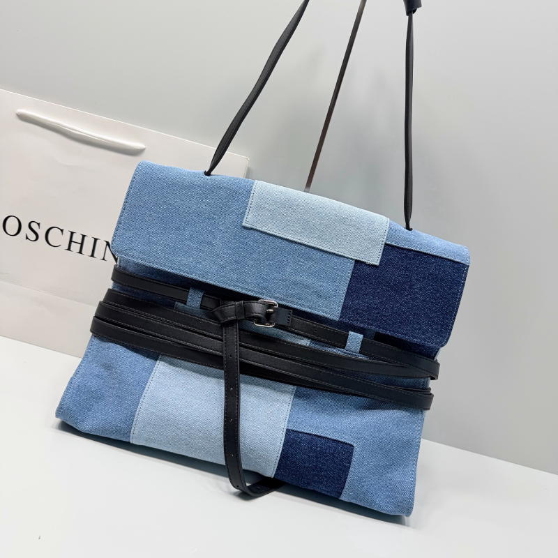 Color Block Denim Handbag Cros - Women Fashion Handbags recension och pris