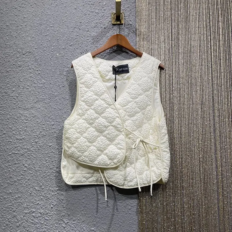 Vintage Women Lace-up V-neck S - Puffer Vest Fashion Women recension och pris