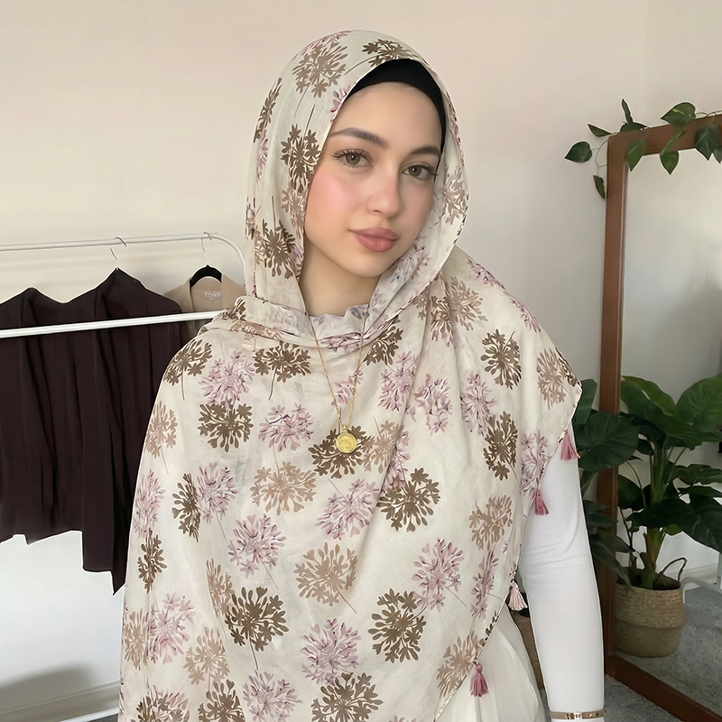 Elegant Muslim Hijab Patchwork - Women Fashion Wear recension och pris