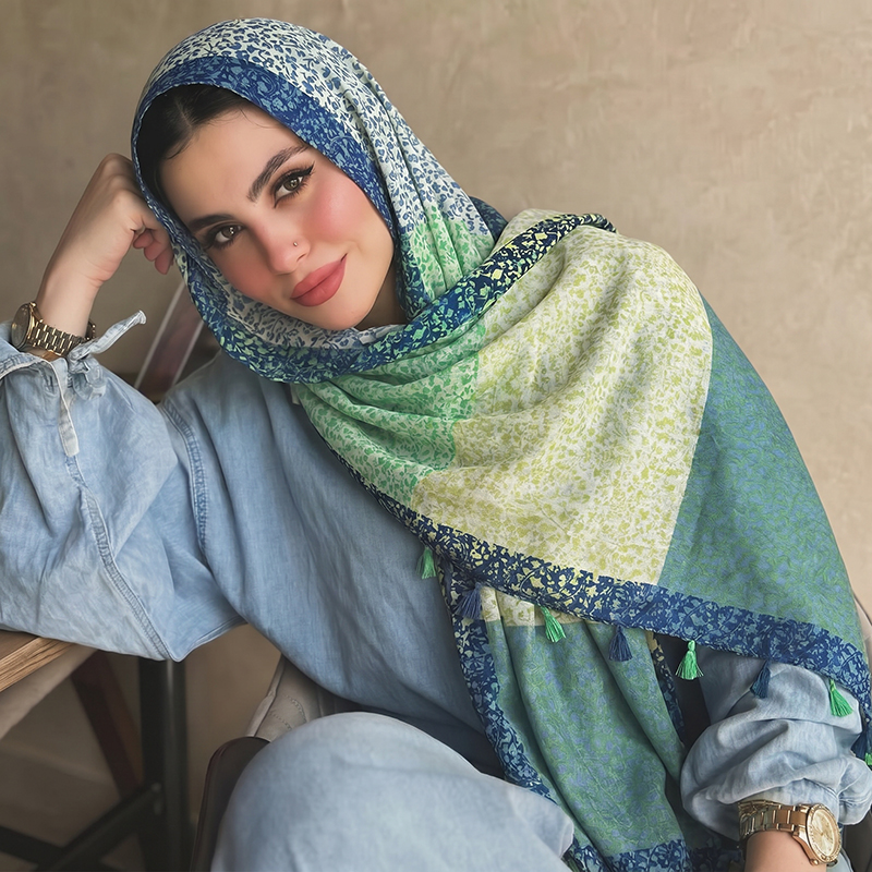 Elegant Muslim Hijab Patchwork - Women Fashion Wear recension och pris