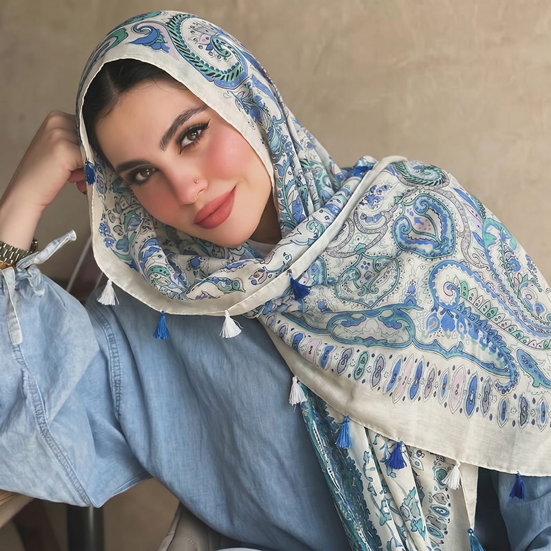 Elegant Muslim Hijab Patchwork - Women Fashion Wear recension och pris