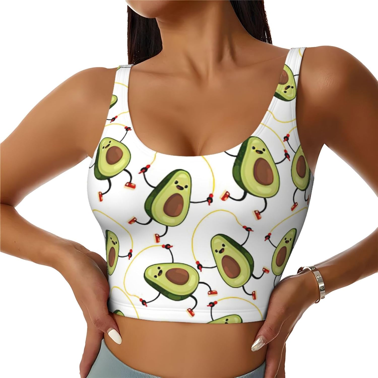 Funny Cartoon Avocados Print L - Women Fashion Vest recension och pris