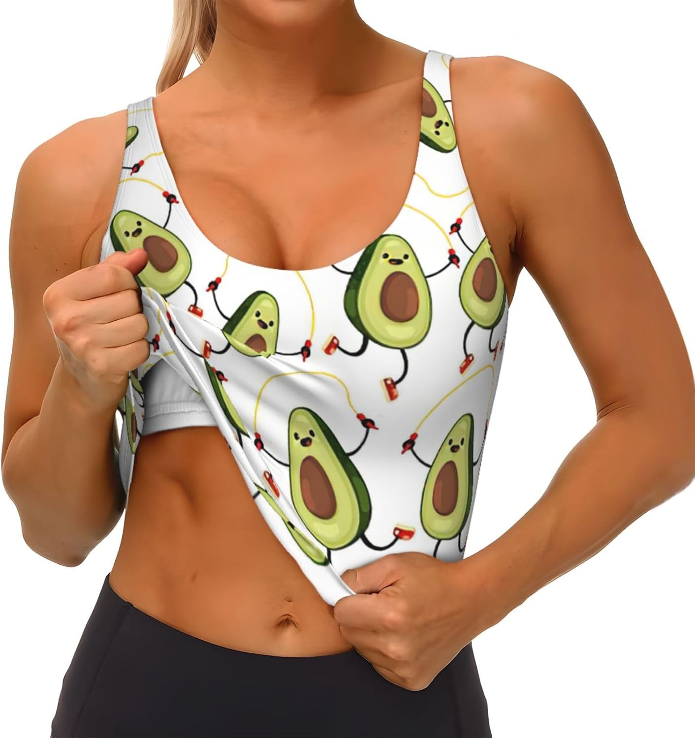 Funny Cartoon Avocados Print L - Women Fashion Vest recension och pris