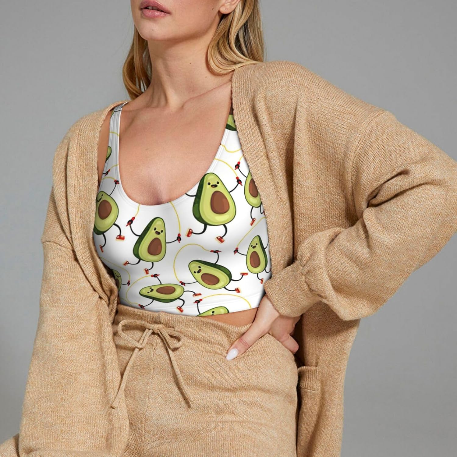 Funny Cartoon Avocados Print L - Women Fashion Vest recension och pris