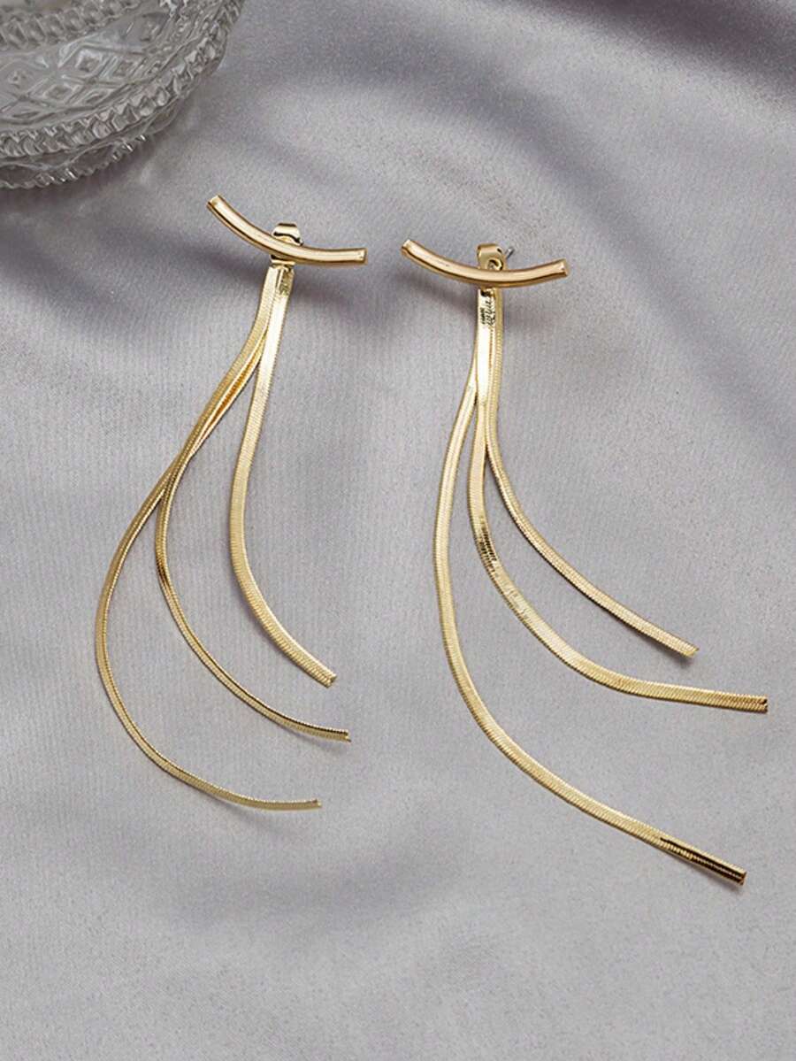 Gold-Tone Curved Bar Top Tripl - Women'S Fashion Layering recension och pris
