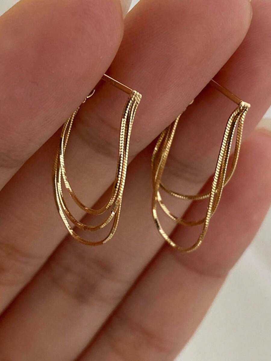 Gold-Tone Curved Bar Top Tripl - Women'S Fashion Layering recension och pris