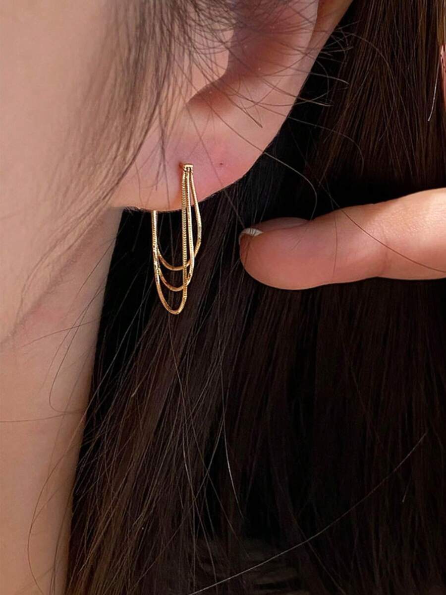 Gold-Tone Curved Bar Top Tripl - Women'S Fashion Layering recension och pris