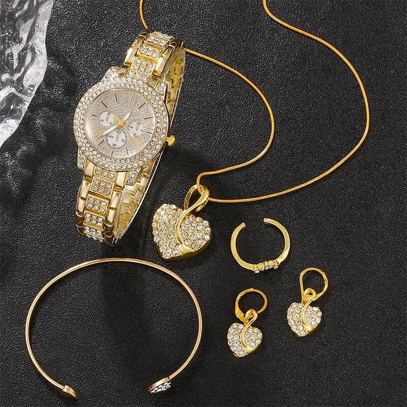 Women's Quartz Watch Gold Luxu - Women Fashion Necklace recension och pris