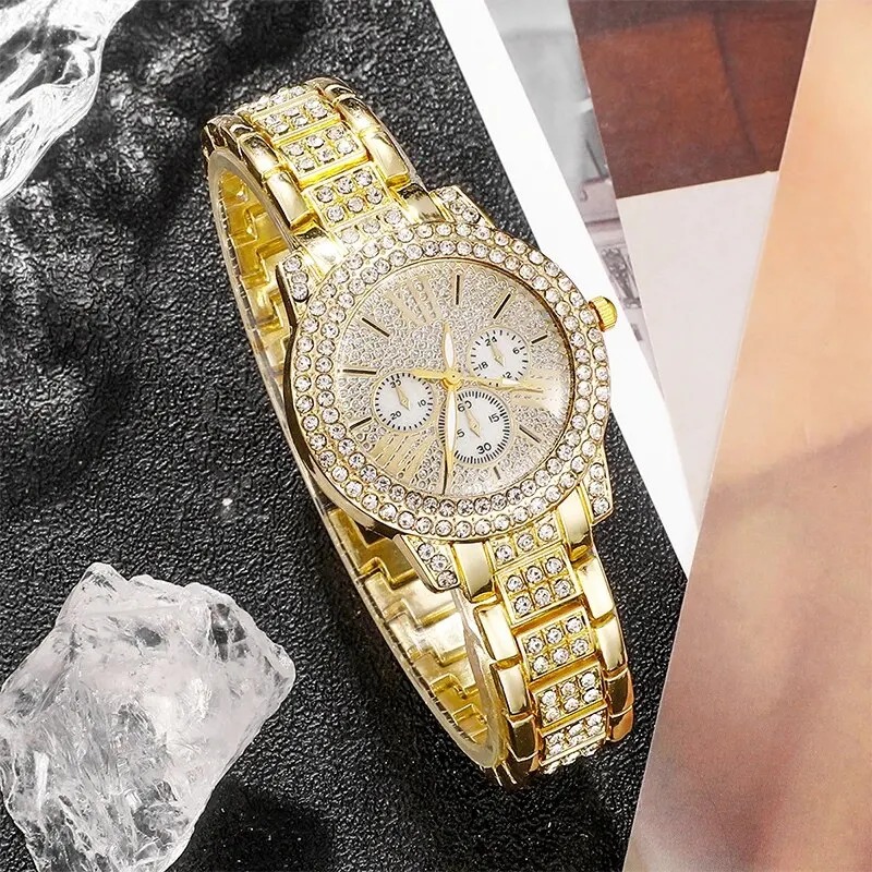 Women's Quartz Watch Gold Luxu - Women Fashion Necklace recension och pris