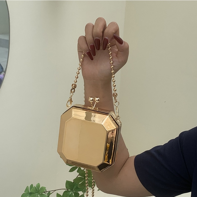 Mini Luxury Gold Party Evening - Women Fashion Handbags recension och pris