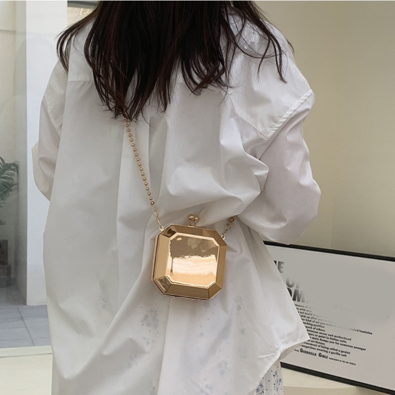 Mini Luxury Gold Party Evening - Women Fashion Handbags recension och pris