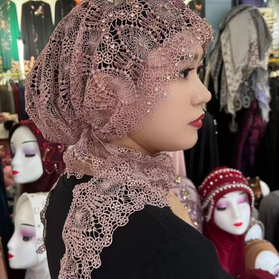 Muslim Hijabs Women Wedding De - Women'S Fashion Hats recension och pris