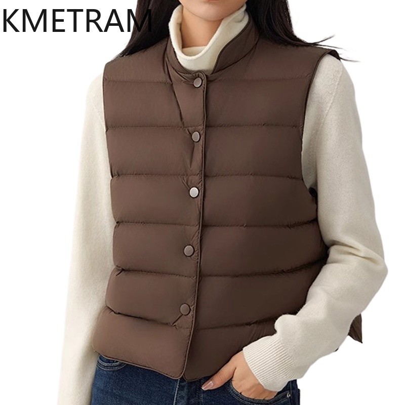 KMETRAM White Goose Down Vest  - Puffer Vest Fashion Women recension och pris