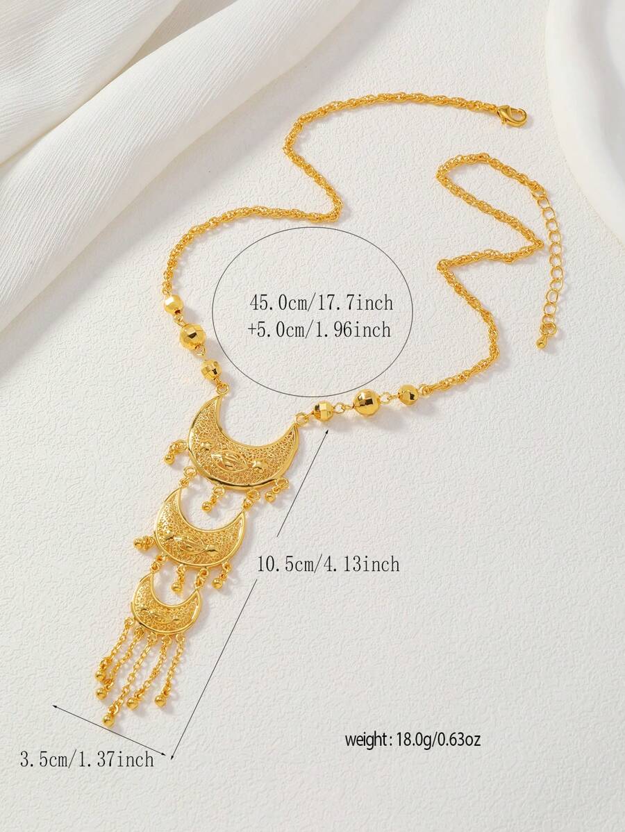 Elegant Gold-Tone Crescent Moo - Women'S Fashion Layering recension och pris