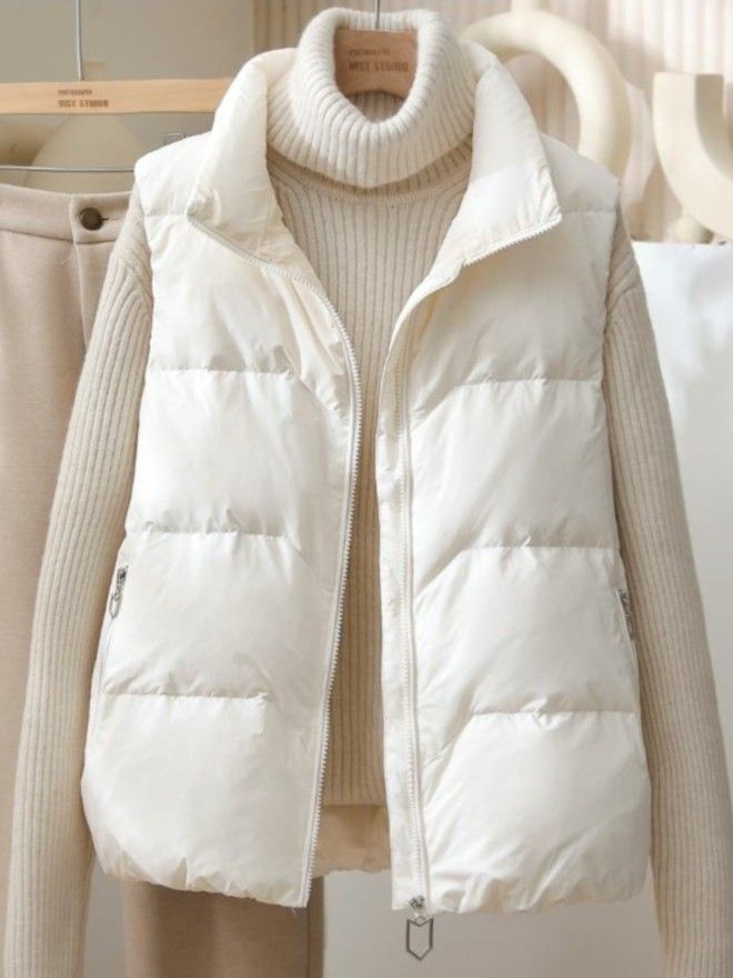 2025 New Winter Warm Cropped V - Puffer Vest Fashion Women recension och pris